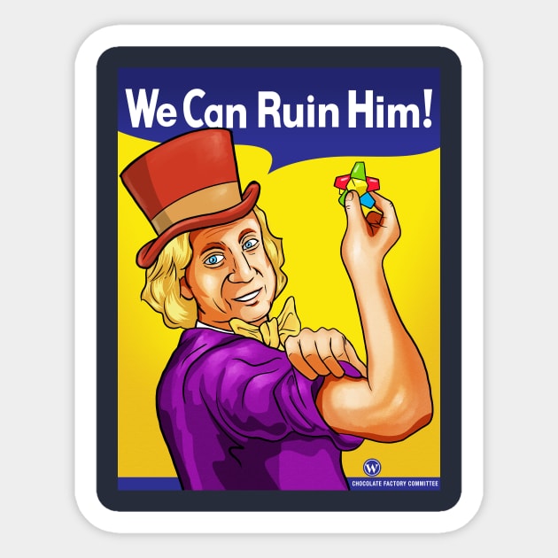 We Can Ruin Him! Sticker by DeepFriedArt